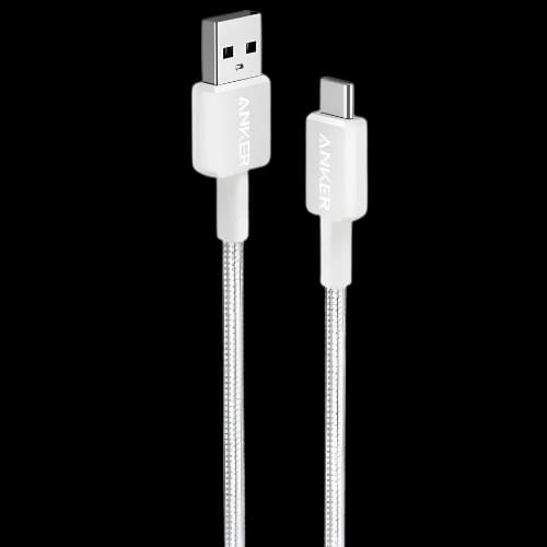 anker 322 usb c to lightning braided cable white main