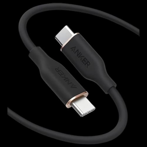 anker power line flow usb c to usb c cable black main