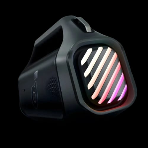 anker soundcore boom 2 plus outdoor bass bluetooth speaker black front