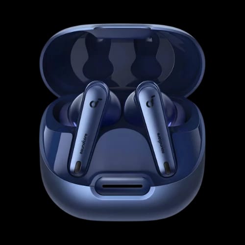 anker soundcore liberty 4 nc earbuds navy bluewith box