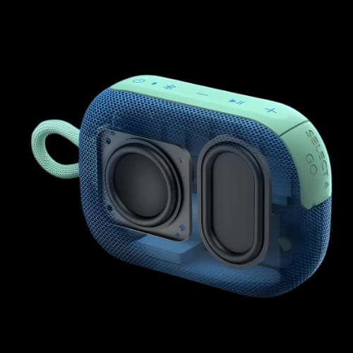 anker soundcore select 4 go bluetooth speaker blue inside view