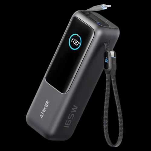 anker zolo 25000mah 165w power bank with 2 cable black main