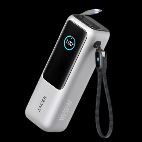 anker zolo 25000mah 165w power bank with 2 cable silver main