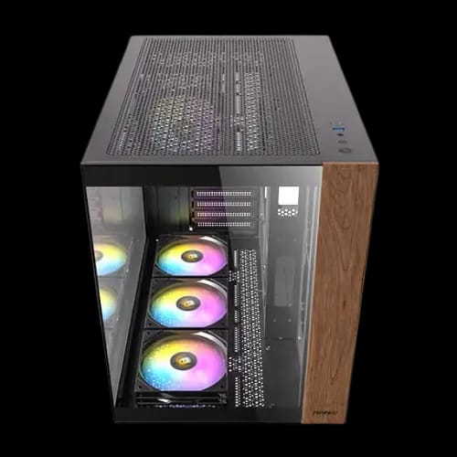 antec cx800 wood argb full view mid tower gaming casing 2