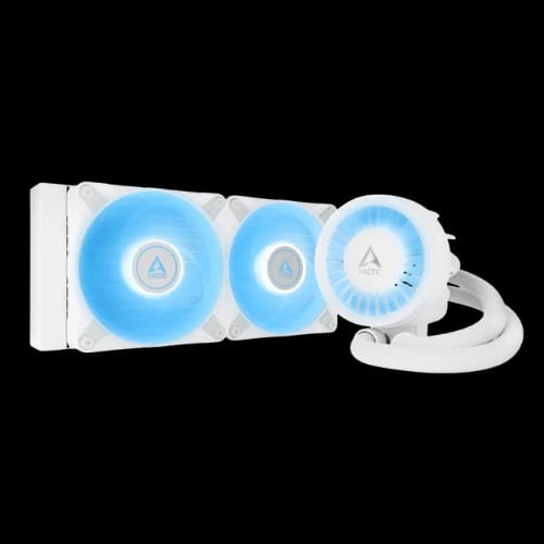 arctic liquid freezer ii 240 a rgb aio cpu water cooler white 2