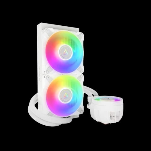 arctic liquid freezer ii 240 a rgb aio cpu water cooler white