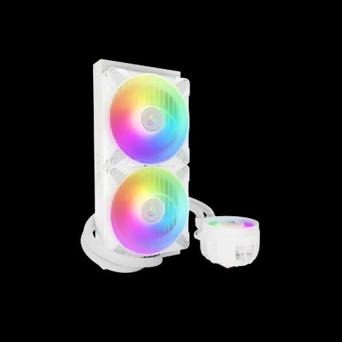 arctic liquid freezer iii 280 a rgb aio cpu water cooler white 2