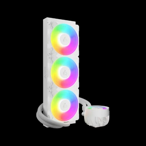 arctic liquid freezer iii pro 360 a rgb aio cpu water cooler white 2