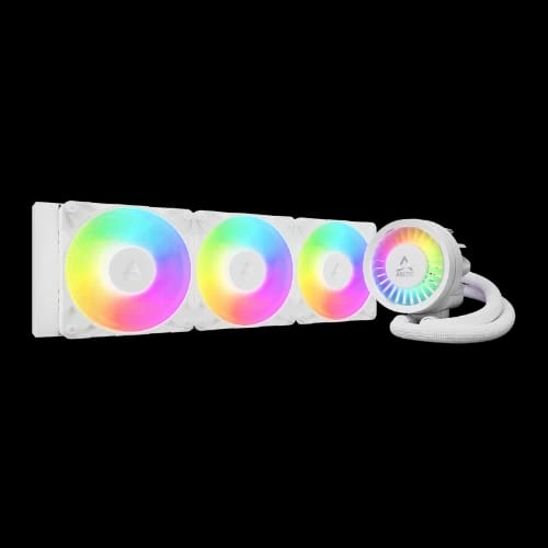 arctic liquid freezer iii pro 360 a rgb aio cpu water cooler white