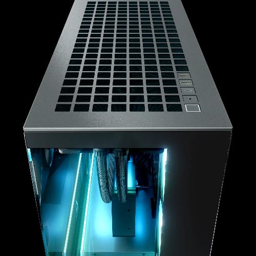 arctic xtender vg mid tower e atx gaming desktop case black 3