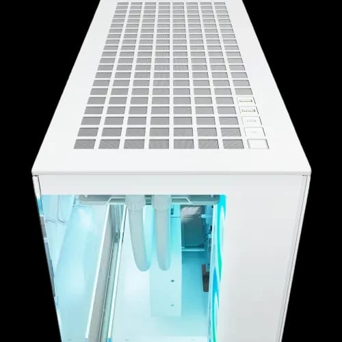 arctic xtender vg mid tower e atx gaming desktop case white top mesh