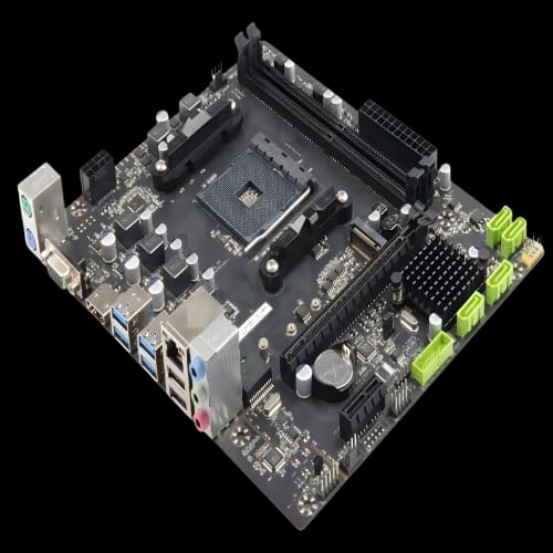 arktek ak a320m eg vi am4 micro atx motherboard side