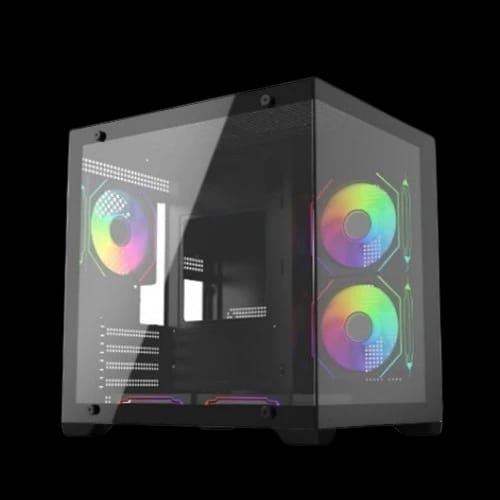 ars precious 007 infinity argb mid tower m atx gaming casing black 2
