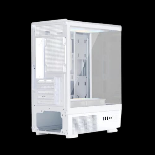 ars snow j 330 1 argb m atx mid tower desktop gaming case white 3