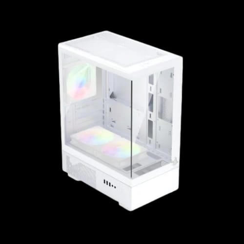 ars snow j 330 1 argb m atx mid tower desktop gaming case white 4