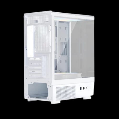 ars snow j 330 1 argb m atx mid tower desktop gaming case white 6