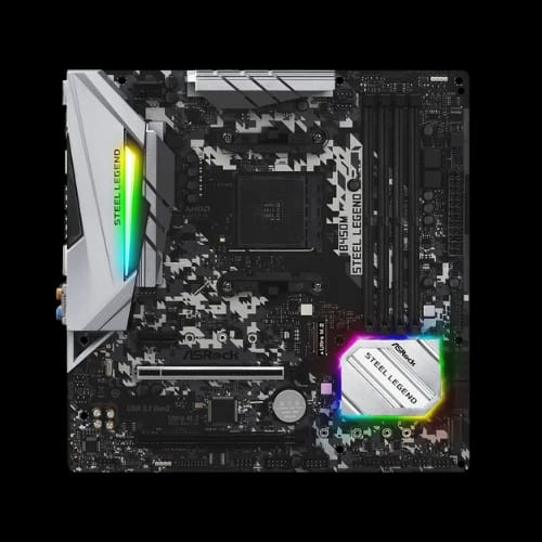 asrock b450m steel legend amd micro atx motherboard 2