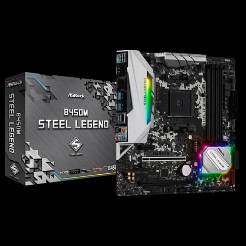asrock b450m steel legend amd micro atx motherboard