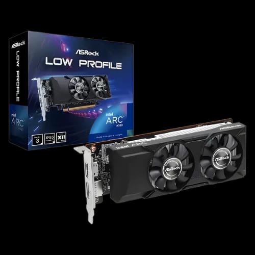 asrock intel arc a380 low profile 6gb gddr6 graphics card with box