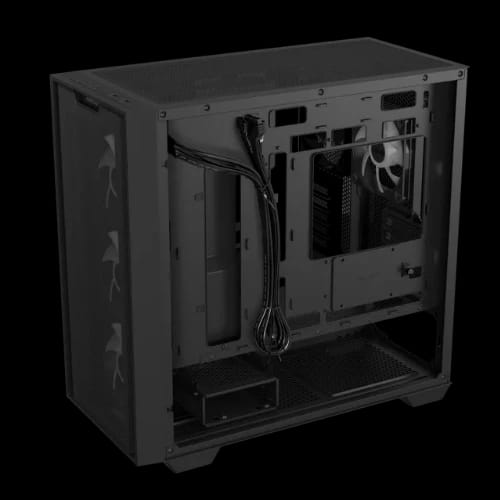 asus a21 plus matx argb gaming casing with 4 pre installed argb fans bkleft