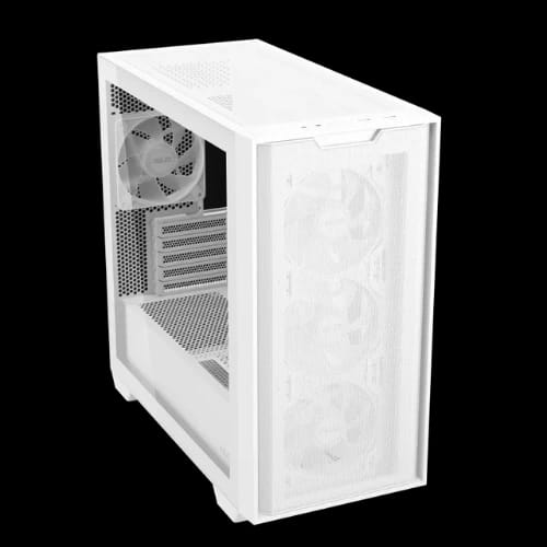asus a21 plus matx argb gaming casing with 4 pre installed argb fans wh fr