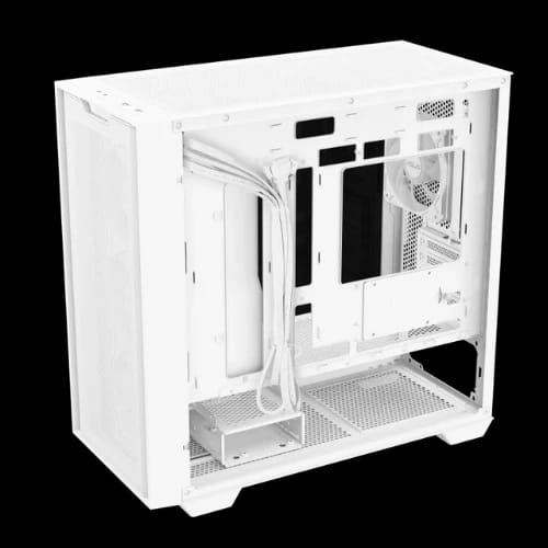 asus a21 plus matx argb gaming casing with 4 pre installed argb fans wh left