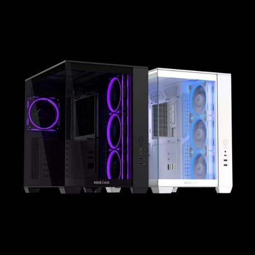 asus a32 plus argb panoramic mid tower gaming casing with 4 pre installed argb fans