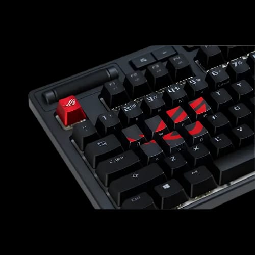 asus ac02 rog gaming keycap set on keyboard