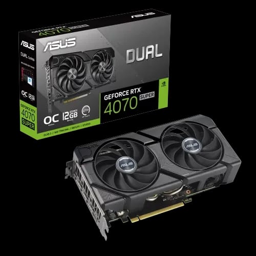 asus dual geforce rtx 4070 super evo oc edition 12gb gddr6x graphics card 1