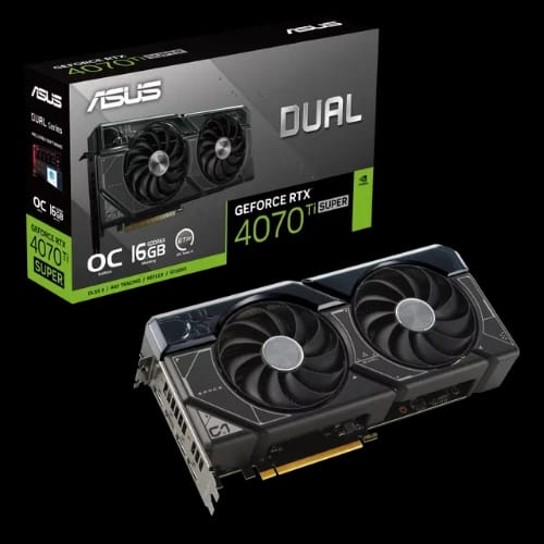 asus dual geforce rtx 4070 ti super oc edition 16gb gddr6x graphics card