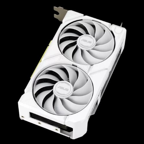 asus dual radeon rx 9060 xt 16gb gddr6 white edition graphics card white lay