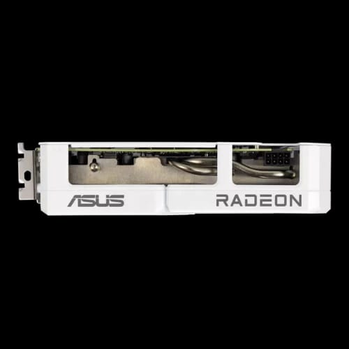 asus dual radeon rx 9060 xt 16gb gddr6 white edition graphics card white sideplate