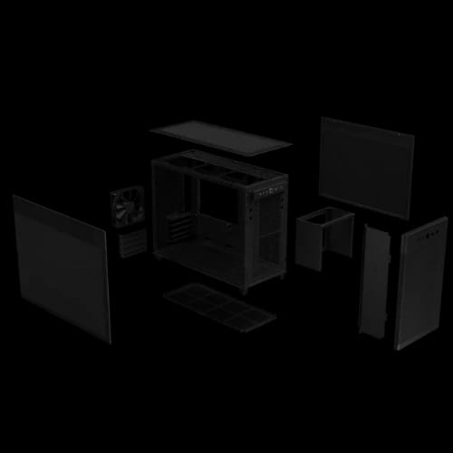 asus prime ap201 mesh matx casing open