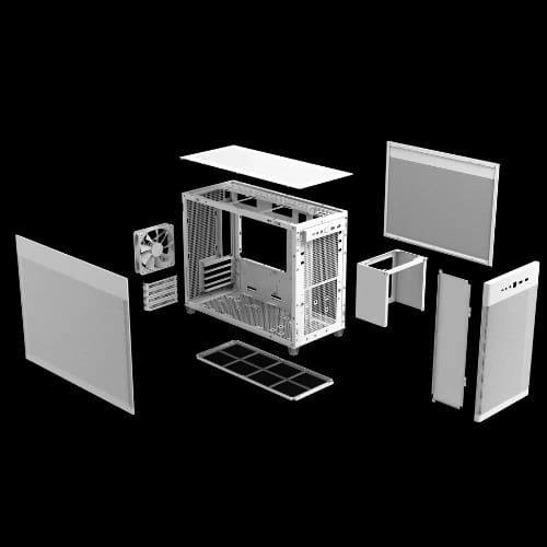 asus prime ap201 mesh matx casing wh open