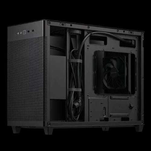 asus prime ap201 tempered glass matx casing bk left