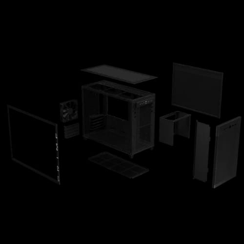 asus prime ap201 tempered glass matx casing bk open