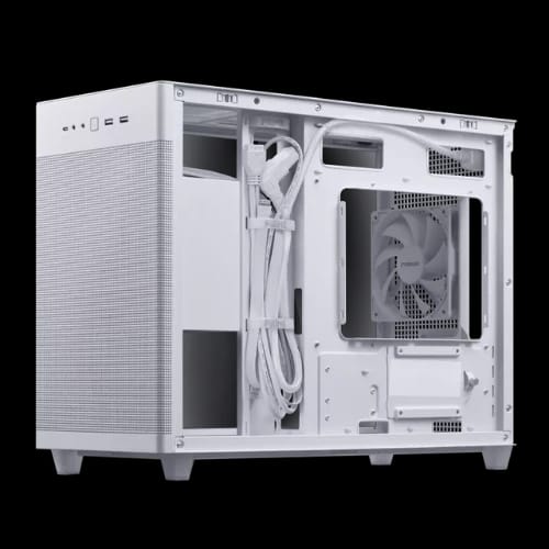 asus prime ap201 tempered glass matx casing wh left