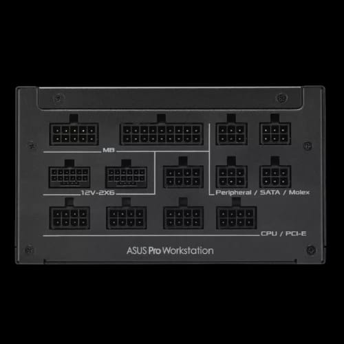 asus pro ws 1600w 80 plus platinum atx 31 power supply ports