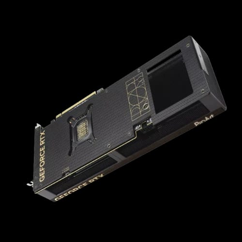 asus proart geforce rtx 5080 16gb gddr7 oc edition graphics card back vartical