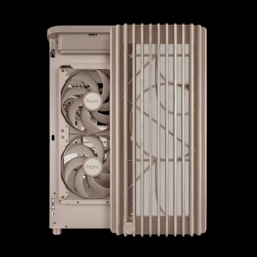 asus proart pa401 wood edition atx mid tower casing beige