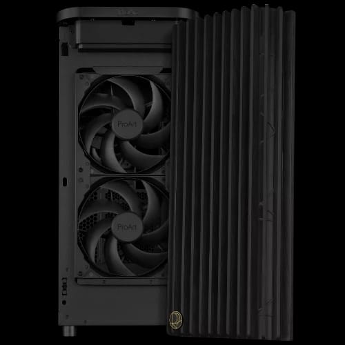 asus proart pa401 wood edition atx mid tower casing bk front