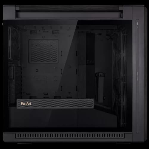 asus proart pa602 wood edition tempered glass e atx casing side