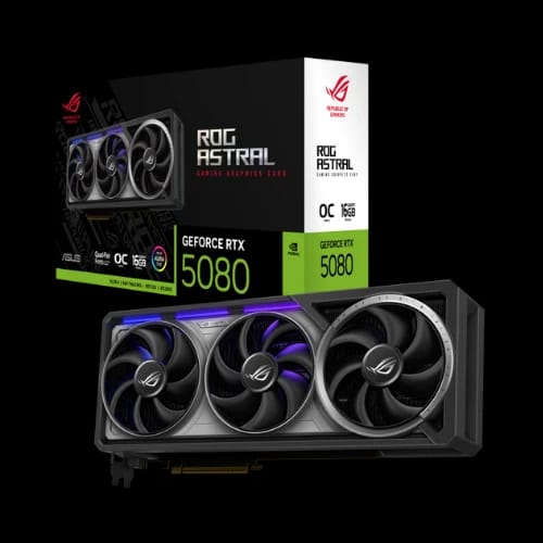asus rog astral geforce rtx 5080 16gb gddr7 oc edition graphics card 1