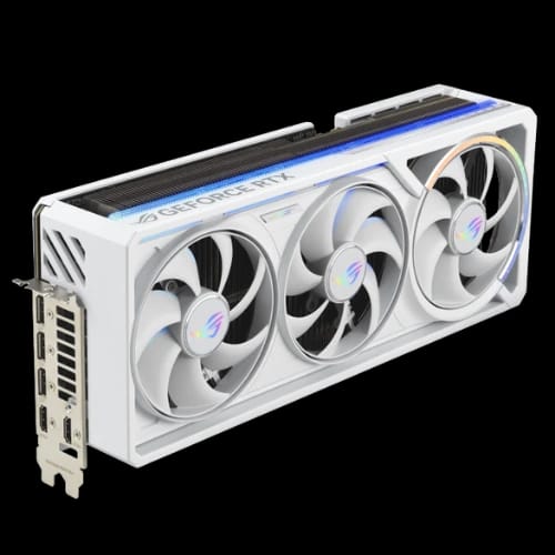 asus rog astral geforce rtx 5080 16gb gddr7 oc edition graphics card white left
