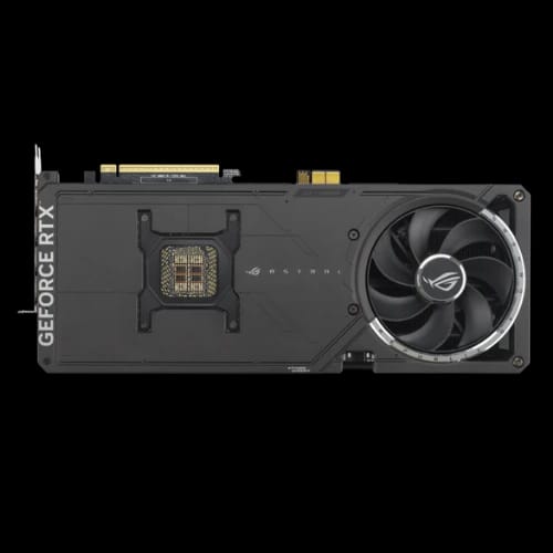 asus rog astral geforce rtx 5090 32gb gddr7 btf graphics card black back