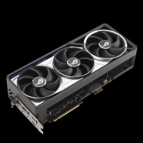 asus rog astral geforce rtx 5090 32gb gddr7 btf graphics card black front