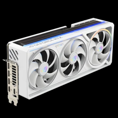 asus rog astral geforce rtx 5090 32gb gddr7 btf graphics card whitefront