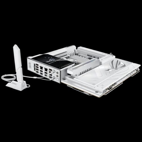 asus rog crosshair x870e glacial e atx motherboard connection