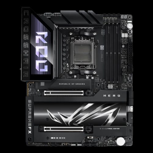 asus rog crosshair x870e hero amd am5 atx motherboard main