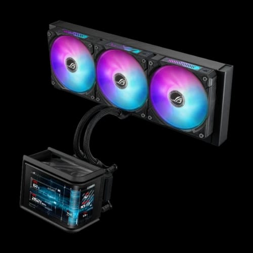 asus rog ryuo iv slc 360 argb 360mm aio liquid cpu cooler with display 2